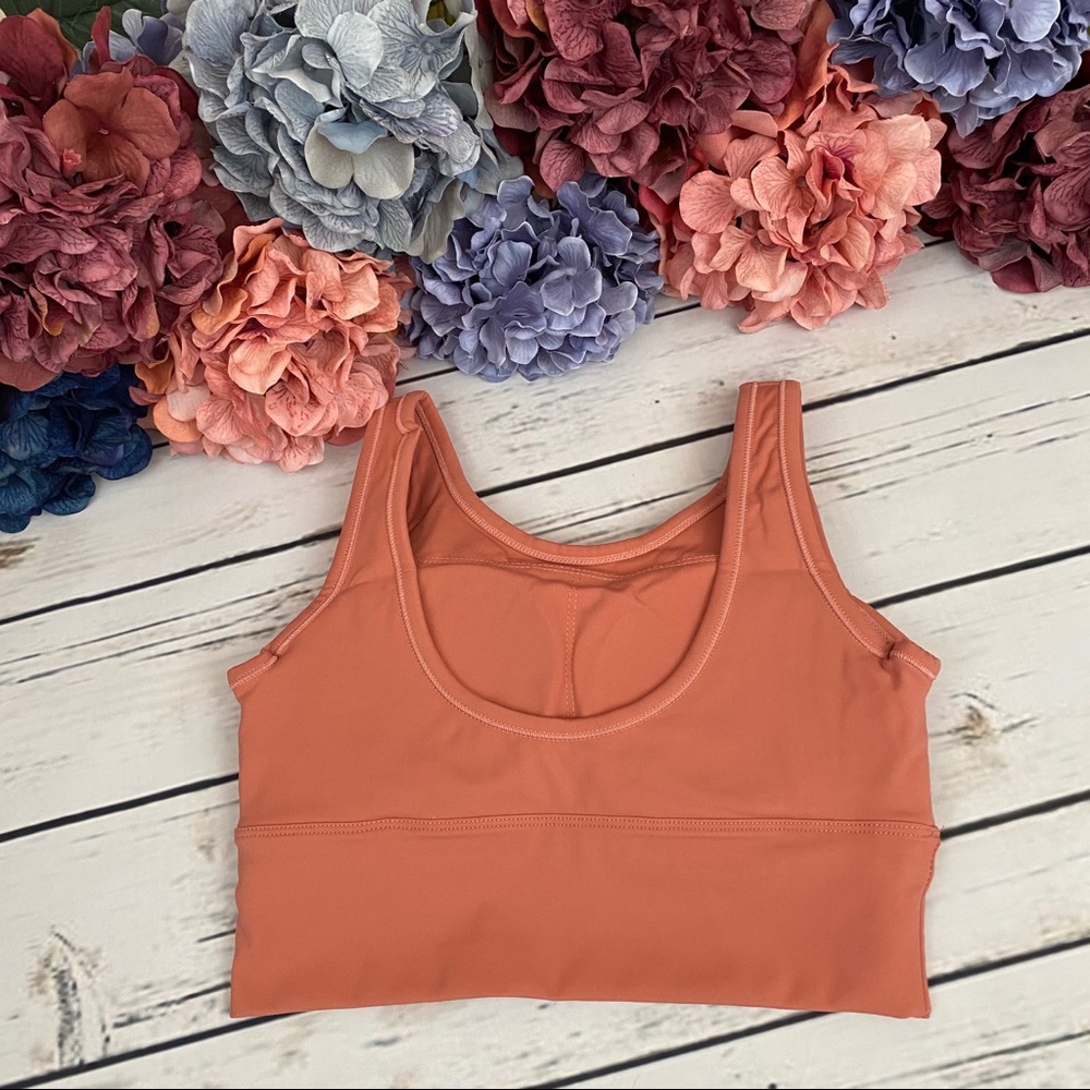 Dusty Rose Yoga Sport Halter Low Back Crop Top - Picture 14 of 16